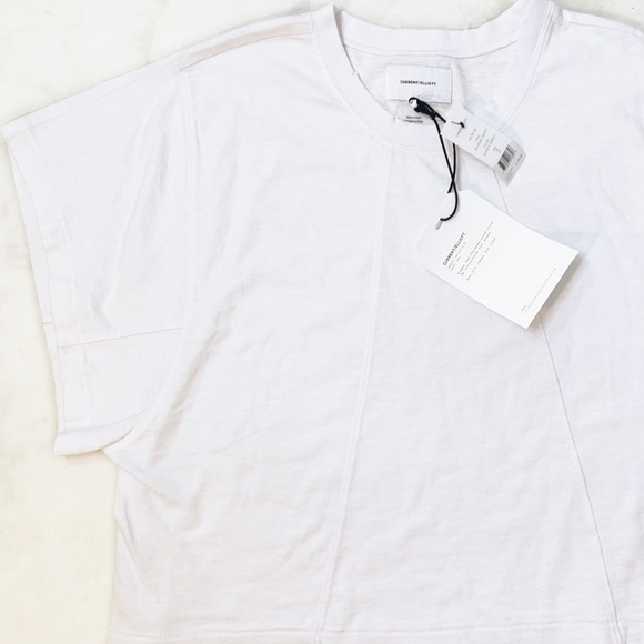 Current Elliott Distressed White Tee - Picture 4 of 7